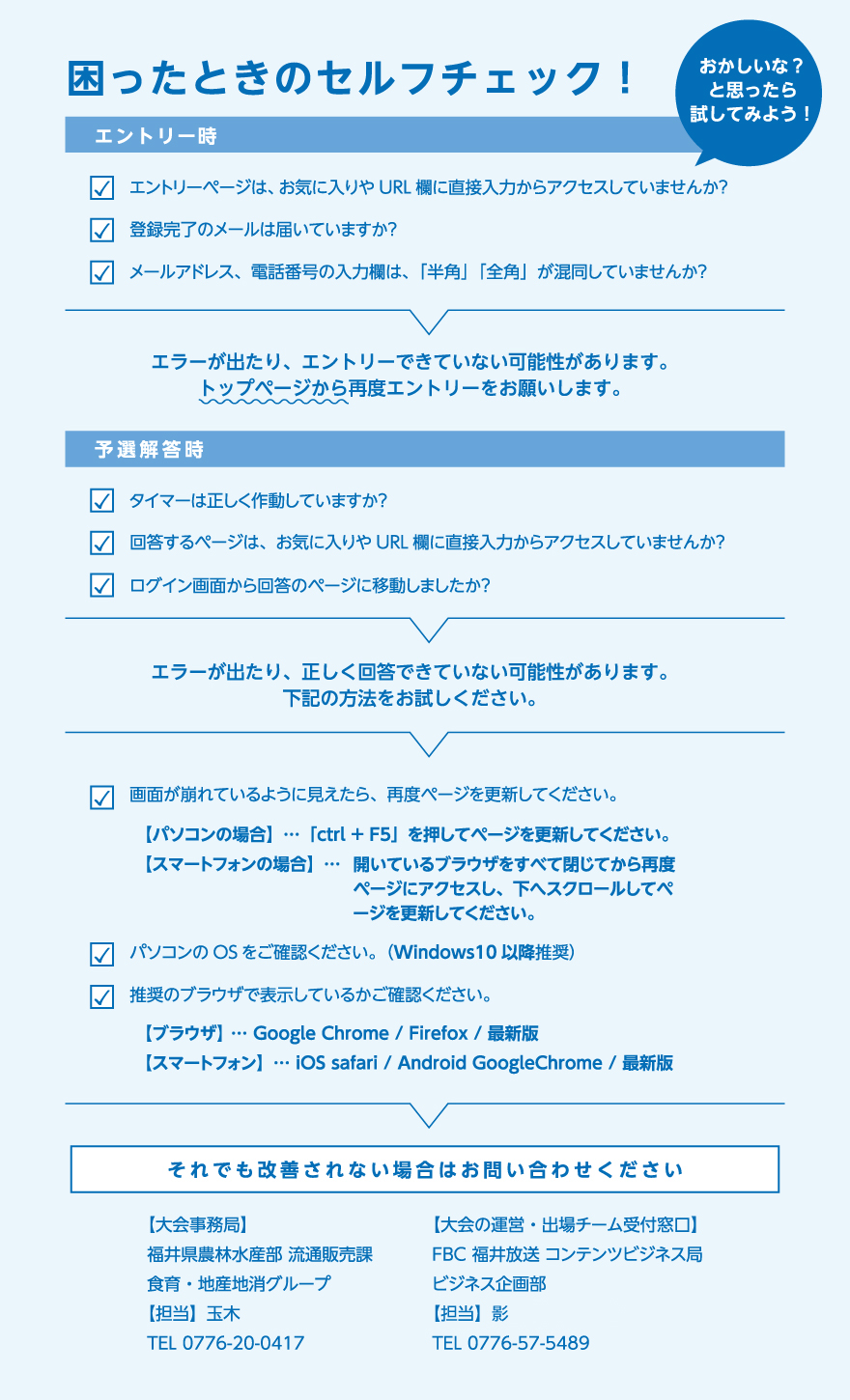 困ったときのセルフチェック